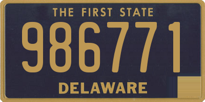 DE license plate 986771