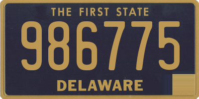 DE license plate 986775