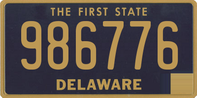 DE license plate 986776