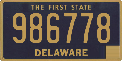 DE license plate 986778