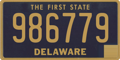 DE license plate 986779