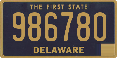 DE license plate 986780