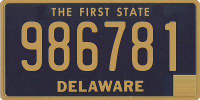 DE license plate 986781