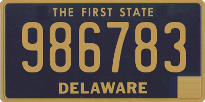 DE license plate 986783