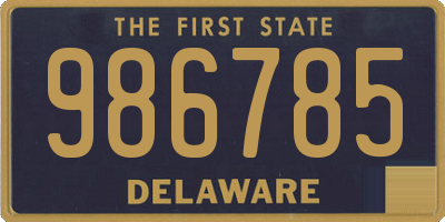 DE license plate 986785