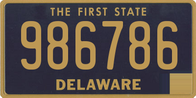 DE license plate 986786