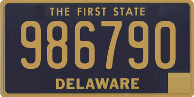 DE license plate 986790