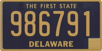 DE license plate 986791