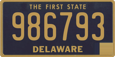 DE license plate 986793