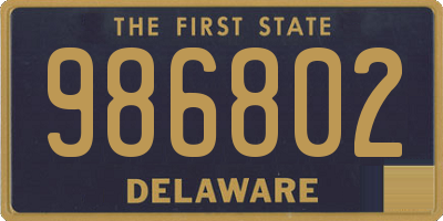 DE license plate 986802