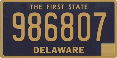 DE license plate 986807