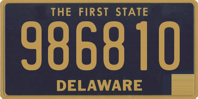 DE license plate 986810