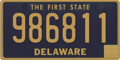 DE license plate 986811