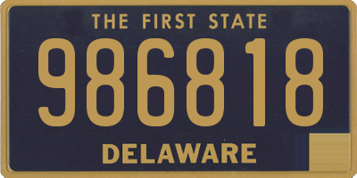 DE license plate 986818