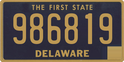 DE license plate 986819