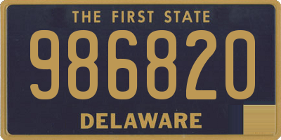 DE license plate 986820