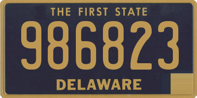 DE license plate 986823