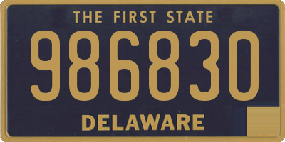 DE license plate 986830