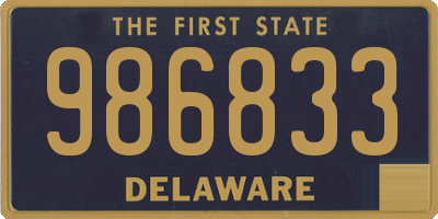 DE license plate 986833