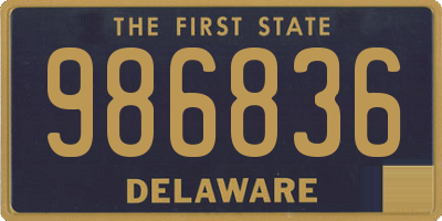 DE license plate 986836