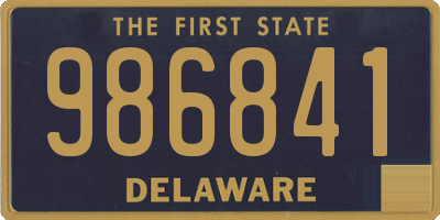 DE license plate 986841