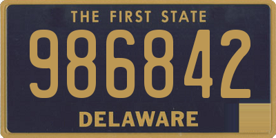 DE license plate 986842