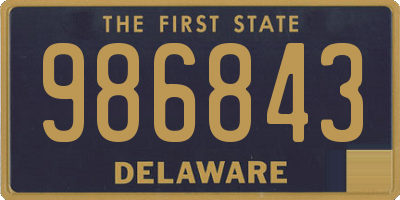 DE license plate 986843