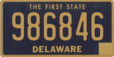 DE license plate 986846