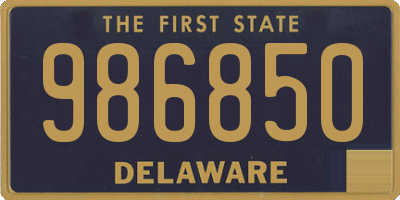 DE license plate 986850