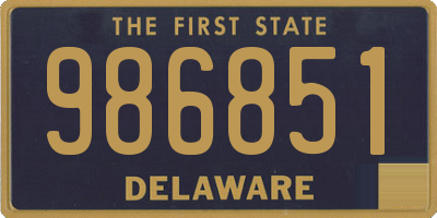 DE license plate 986851