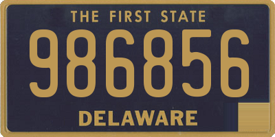 DE license plate 986856