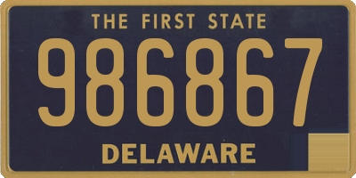 DE license plate 986867