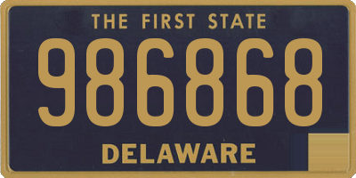 DE license plate 986868