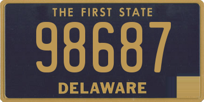 DE license plate 98687