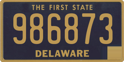 DE license plate 986873