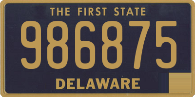 DE license plate 986875