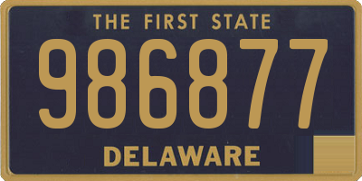 DE license plate 986877