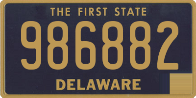 DE license plate 986882