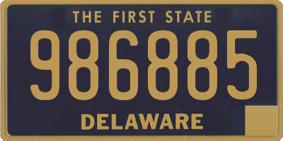 DE license plate 986885