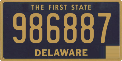 DE license plate 986887