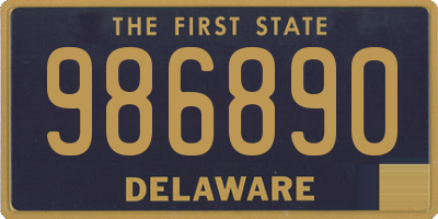 DE license plate 986890