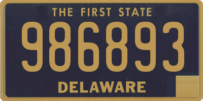 DE license plate 986893