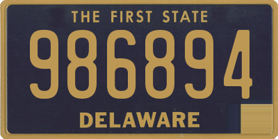 DE license plate 986894