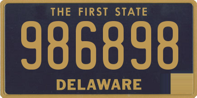 DE license plate 986898