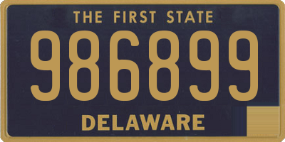 DE license plate 986899