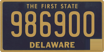 DE license plate 986900