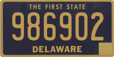 DE license plate 986902