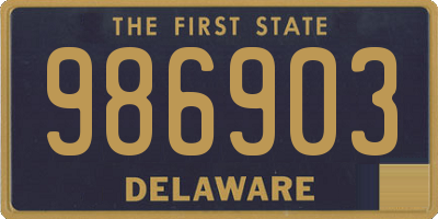 DE license plate 986903