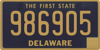 DE license plate 986905