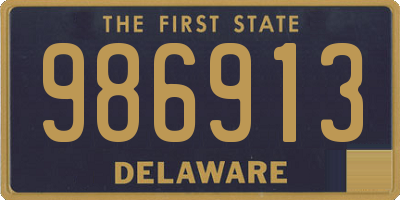 DE license plate 986913